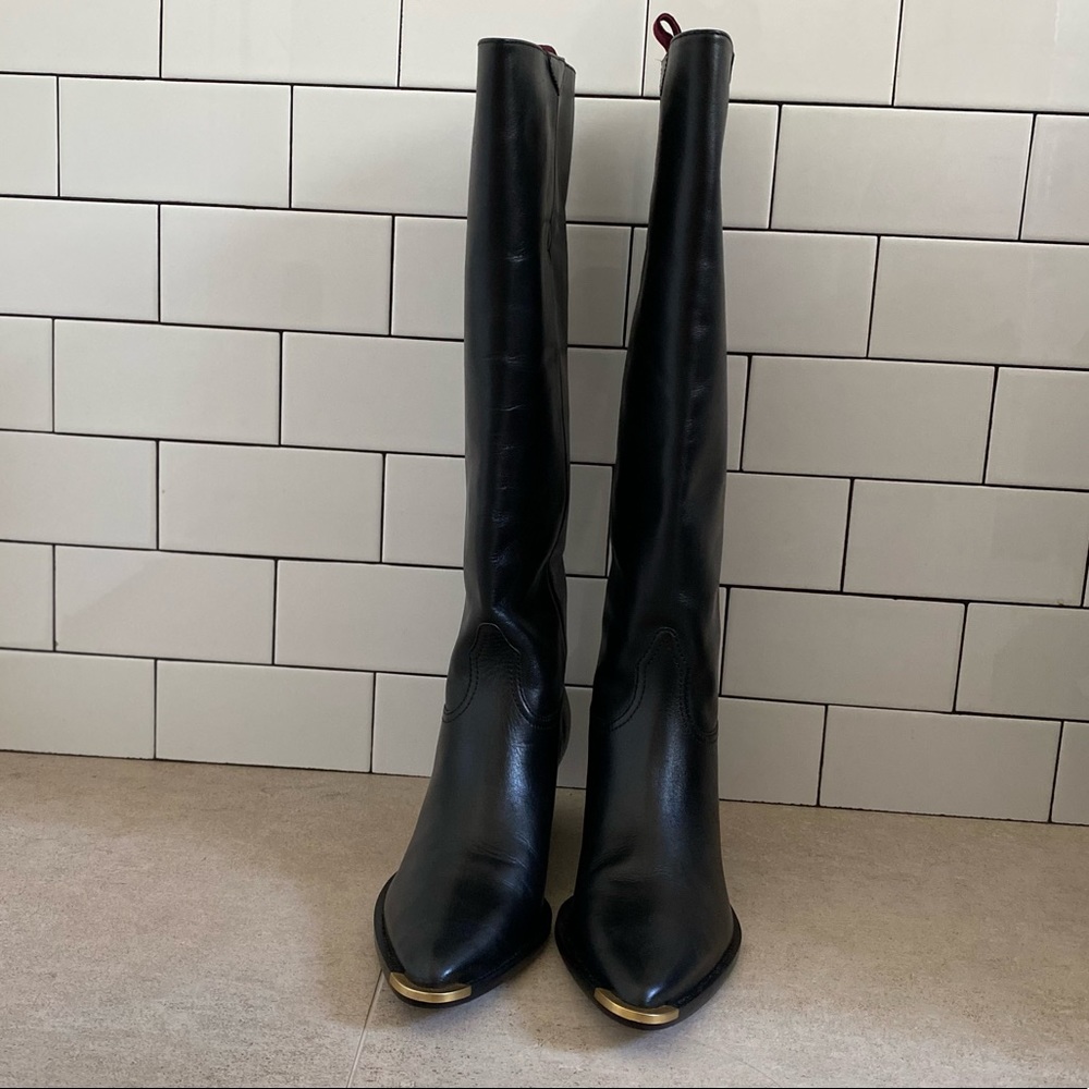 NEW Schutz gold accent leather boots size 8
